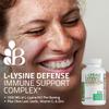 Bronson L-Lysine Defense Immune Support Complex 1500 MG L-Lysine Plus Olive Leaf, Garlic, Vitamin C and Zinc - Non-GMO, 90 Vegetarian Capsules view 3
