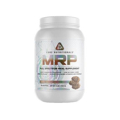 Core Nutritionals MRP Full Spectrum Meal Replacement | Whey Protein Blend + Low Glycemic Carb Blend | 27g Protein | 3 Pound (Double Chocolate Oatmeal Cookie)