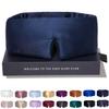 DROWSY Silk Sleep Mask - Face-Hugging, Padded Cocoon for Luxury Sleep in Total Darkness - 100% Pure Mulberry Silk, Skin-Hydrating & Adjustable (Midnight Blue) view 1