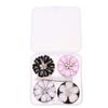 ARTIBETTER 2 Pairs Contact Lens Box Kit Rhinestone Floral Pattern Lens Travel Case Container Holder Portable Storage Box view 4