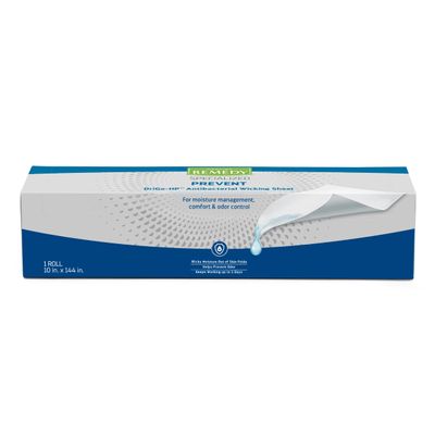 Medline Remedy Specialized DriGo-HP Antibacterial Wicking Sheet, 10" x 144", Advanced Moisture Management, Hospital Grade