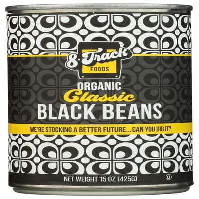 8 Track Foods, Black Beans Classic Organic, 15 Ounce