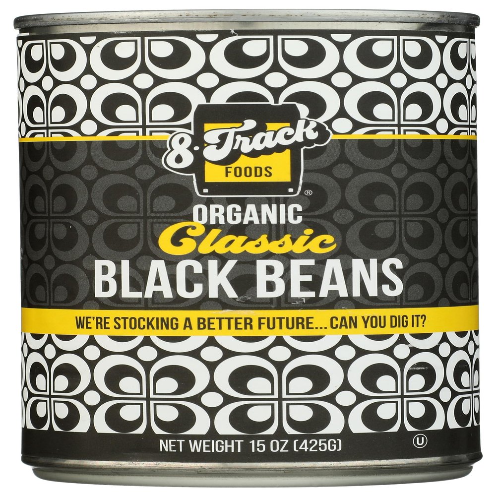 8 Track Foods, Black Beans Classic Organic, 15 Ounce