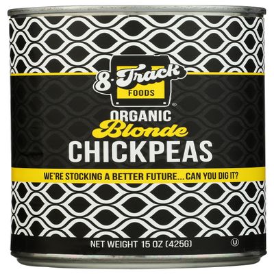 8 Track Foods Organic Blonde Chickpeas, 15 Oz