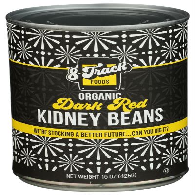 8 Track Foods Organic Dark Red Kidney Beans, 15 OZ