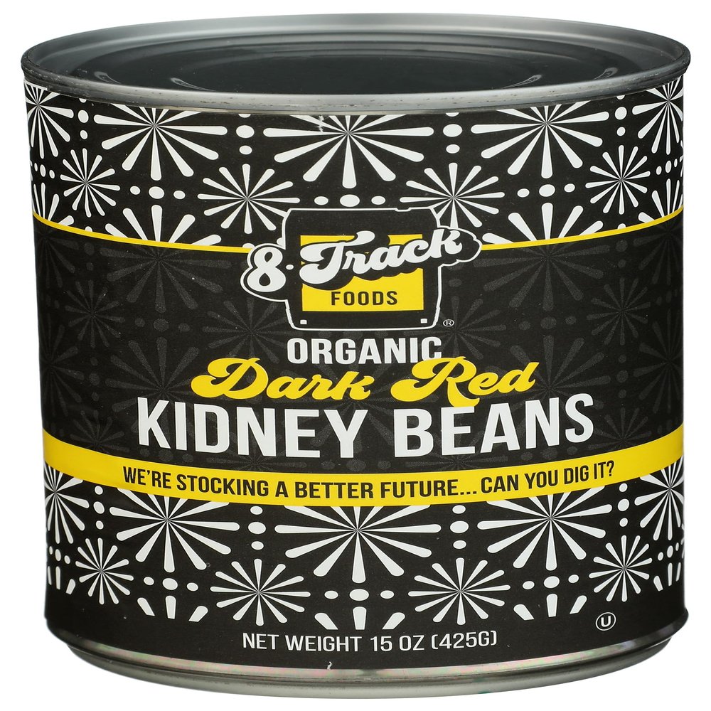8 Track Foods Organic Dark Red Kidney Beans, 15 OZ