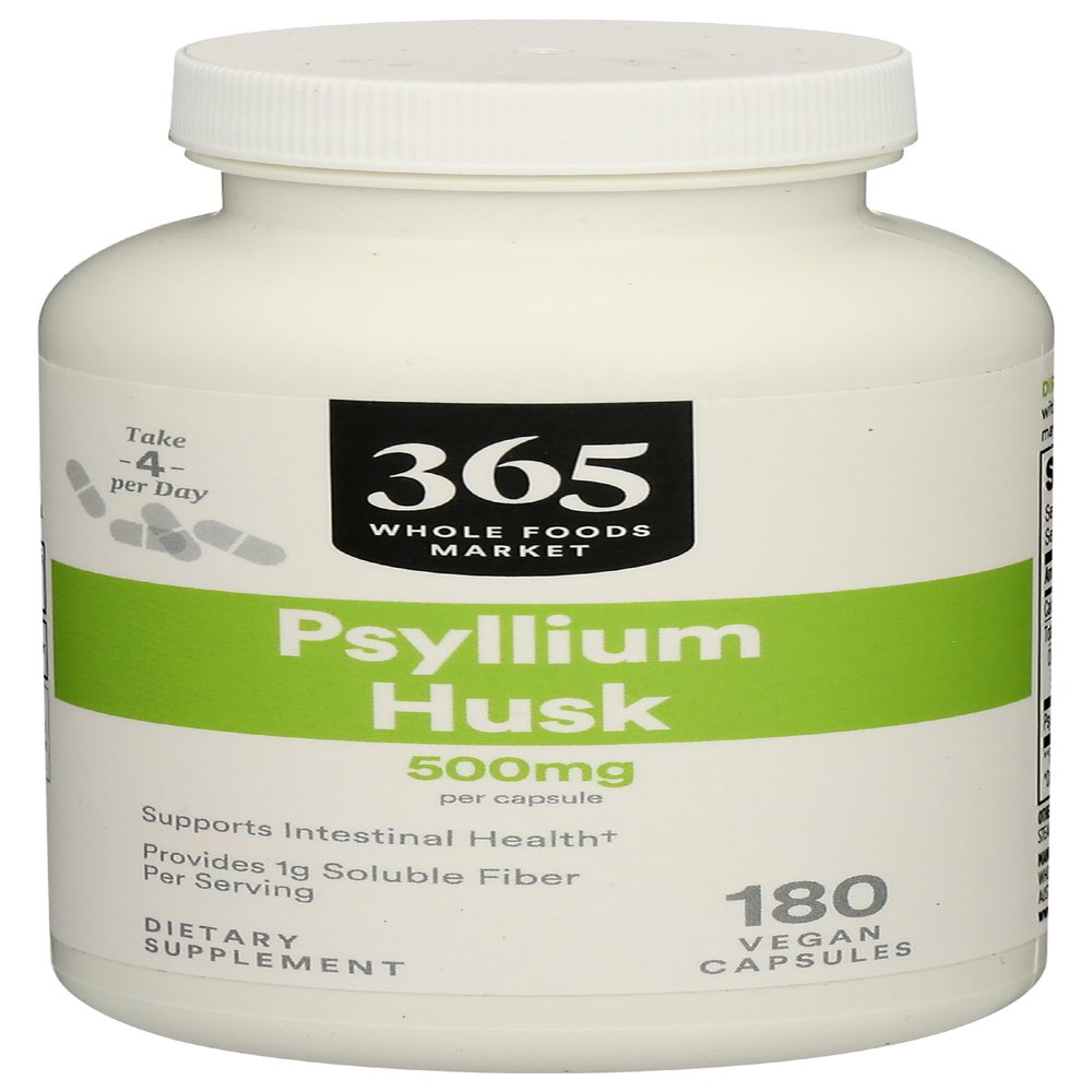 365 By Whole Foods Market, Psyllium Husk, 500 Mg, California Only, 180 Count