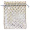 100-Pack 4x6 in Sheer Organza Gift Bags with Drawstring (Medium) - Polka Dot (Silver/Gold) - for Wedding Party Favors, Treats Mesh Pouch by The Display Guys view 2