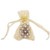100-Pack 2x2.5 in Sheer Organza Gift Bags with Drawstring (X-Small) - Polka Dot (Gold/White) - for Wedding Party Favors, Treats Mesh Pouch by The Display Guys view 1