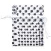 100-Pack 2x2.5 in Sheer Organza Gift Bags with Drawstring (X-Small) - Polka Dot (White/Black) - for Wedding Party Favors, Treats Mesh Pouch by The Display Guys view 2