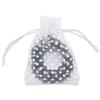 100-Pack 3x4 in Sheer Organza Gift Bags with Drawstring (Small) - Polka Dot (White/White) - for Wedding Party Favors, Treats Mesh Pouch by The Display Guys view 1