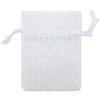 100-Pack 3x4 in Sheer Organza Gift Bags with Drawstring (Small) - Polka Dot (White/White) - for Wedding Party Favors, Treats Mesh Pouch by The Display Guys view 2