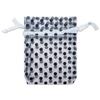 100-Pack 3x4 in Sheer Organza Gift Bags with Drawstring (Small) - Polka Dot (Silver/Black) - for Wedding Party Favors, Treats Mesh Pouch by The Display Guys view 2