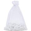 100-Pack 6x8 in Sheer Organza Gift Bags with Drawstring (Large) - Polka Dot (White/White) - for Wedding Party Favors, Treats Mesh Pouch by The Display Guys view 1