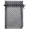 100-Pack 6x8 in Sheer Organza Gift Bags with Drawstring (Large) - Polka Dot (Black/White) - for Wedding Party Favors, Treats Mesh Pouch by The Display Guys view 2
