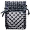 100-Pack 2x2.5 in Sheer Organza Gift Bags with Drawstring (X-Small) - Polka Dot (Black/Black) - for Wedding Party Favors, Treats Mesh Pouch by The Display Guys view 2