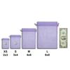 100-Pack 6x8 in Sheer Organza Gift Bags with Drawstring (Large) - Polka Dot (Lavender/White) - for Wedding Party Favors, Treats Mesh Pouch by The Display Guys view 4