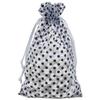 100-Pack 4x6 in Sheer Organza Gift Bags with Drawstring (Medium) - Polka Dot (Silver/Black) - for Wedding Party Favors, Treats Mesh Pouch by The Display Guys view 1