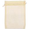100-Pack 4x6 in Sheer Organza Gift Bags with Drawstring (Medium) - Polka Dot (Gold/White) - for Wedding Party Favors, Treats Mesh Pouch by The Display Guys view 2