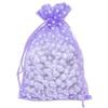 100-Pack 4x6 in Sheer Organza Gift Bags with Drawstring (Medium) - Polka Dot (Lavender/White) - for Wedding Party Favors, Treats Mesh Pouch by The Display Guys view 1