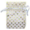 100-Pack 3x4 in Sheer Organza Gift Bags with Drawstring (Small) - Polka Dot (Silver/Gold) - for Wedding Party Favors, Treats Mesh Pouch by The Display Guys view 2