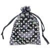 100-Pack 3x4 in Sheer Organza Gift Bags with Drawstring (Small) - Polka Dot (Black/White) - for Wedding Party Favors, Treats Mesh Pouch by The Display Guys view 1