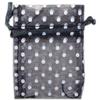 100-Pack 3x4 in Sheer Organza Gift Bags with Drawstring (Small) - Polka Dot (Black/White) - for Wedding Party Favors, Treats Mesh Pouch by The Display Guys view 2