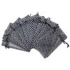100-Pack 3x4 in Sheer Organza Gift Bags with Drawstring (Small) - Polka Dot (Black/White) - for Wedding Party Favors, Treats Mesh Pouch by The Display Guys view 3
