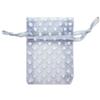 100-Pack 3x4 in Sheer Organza Gift Bags with Drawstring (Small) - Polka Dot (Silver/White) - for Wedding Party Favors, Treats Mesh Pouch by The Display Guys view 2