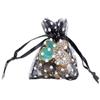 100-Pack 2x2.5 in Sheer Organza Gift Bags with Drawstring (X-Small) - Polka Dot (Black/White) - for Wedding Party Favors, Treats Mesh Pouch by The Display Guys view 1