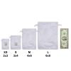 100-Pack 2x2.5 in Sheer Organza Gift Bags with Drawstring (X-Small) - Polka Dot (White/Silver) - for Wedding Party Favors, Treats Mesh Pouch by The Display Guys view 4
