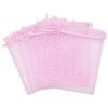 100-Pack 4x6 in Sheer Organza Gift Bags with Drawstring (Medium) - Polka Dot (Pink/White) - for Wedding Party Favors, Treats Mesh Pouch by The Display Guys view 3