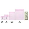 100-Pack 4x6 in Sheer Organza Gift Bags with Drawstring (Medium) - Polka Dot (Pink/White) - for Wedding Party Favors, Treats Mesh Pouch by The Display Guys view 4