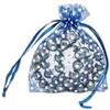 100-Pack 3x4 in Sheer Organza Gift Bags with Drawstring (Small) - Polka Dot (Navy/White) - for Wedding Party Favors, Treats Mesh Pouch by The Display Guys view 1