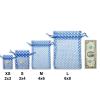 100-Pack 3x4 in Sheer Organza Gift Bags with Drawstring (Small) - Polka Dot (Navy/White) - for Wedding Party Favors, Treats Mesh Pouch by The Display Guys view 4