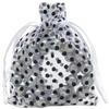 100-Pack 3x4 in Sheer Organza Gift Bags with Drawstring (Small) - Polka Dot (White/Black) - for Wedding Party Favors, Treats Mesh Pouch by The Display Guys view 1