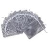100-Pack 3x4 in Sheer Organza Gift Bags with Drawstring (Small) - Polka Dot (White/Black) - for Wedding Party Favors, Treats Mesh Pouch by The Display Guys view 3