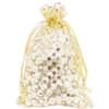 100-Pack 4x6 in Sheer Organza Gift Bags with Drawstring (Medium) - Polka Dot (Gold/Silver) - for Wedding Party Favors, Treats Mesh Pouch by The Display Guys view 1