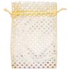 100-Pack 4x6 in Sheer Organza Gift Bags with Drawstring (Medium) - Polka Dot (Gold/Silver) - for Wedding Party Favors, Treats Mesh Pouch by The Display Guys view 2