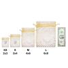 100-Pack 4x6 in Sheer Organza Gift Bags with Drawstring (Medium) - Polka Dot (Gold/Silver) - for Wedding Party Favors, Treats Mesh Pouch by The Display Guys view 4