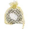 100-Pack 3x4 in Sheer Organza Gift Bags with Drawstring (Small) - Polka Dot (Gold/Silver) - for Wedding Party Favors, Treats Mesh Pouch by The Display Guys view 1