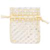 100-Pack 3x4 in Sheer Organza Gift Bags with Drawstring (Small) - Polka Dot (Gold/Silver) - for Wedding Party Favors, Treats Mesh Pouch by The Display Guys view 2
