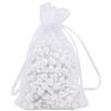 100-Pack 4x6 in Sheer Organza Gift Bags with Drawstring (Medium) - Polka Dot (White/White) - for Wedding Party Favors, Treats Mesh Pouch by The Display Guys view 1