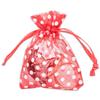 100-Pack 2x2.5 in Sheer Organza Gift Bags with Drawstring (X-Small) - Polka Dot (Red/White) - for Wedding Party Favors, Treats Mesh Pouch by The Display Guys view 1