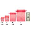 100-Pack 2x2.5 in Sheer Organza Gift Bags with Drawstring (X-Small) - Polka Dot (Red/White) - for Wedding Party Favors, Treats Mesh Pouch by The Display Guys view 4