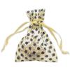 100-Pack 2x2.5 in Sheer Organza Gift Bags with Drawstring (X-Small) - Polka Dot (Gold/Black) - for Wedding Party Favors, Treats Mesh Pouch by The Display Guys view 1