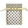 100-Pack 2x2.5 in Sheer Organza Gift Bags with Drawstring (X-Small) - Polka Dot (Gold/Black) - for Wedding Party Favors, Treats Mesh Pouch by The Display Guys view 2