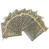 100-Pack 2x2.5 in Sheer Organza Gift Bags with Drawstring (X-Small) - Polka Dot (Gold/Black) - for Wedding Party Favors, Treats Mesh Pouch by The Display Guys view 3