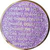 2 Month AA Medallion Reflex Purple Glitter and Gold Plated Chip view 2