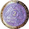 2 Month AA Medallion Reflex Purple Glitter and Gold Plated Chip view 3